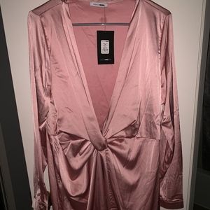 Mauve Pink Silk Dress